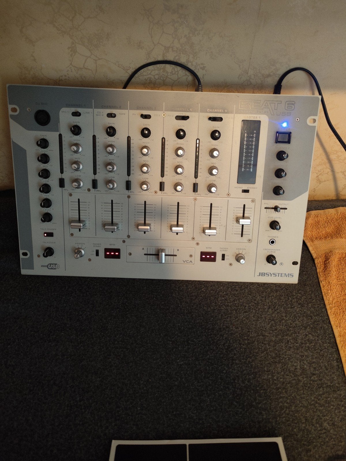 JB Systems Beat 6 USB DJ Mixer - Platinum Series, Ophalen of Verzenden, Gebruikt