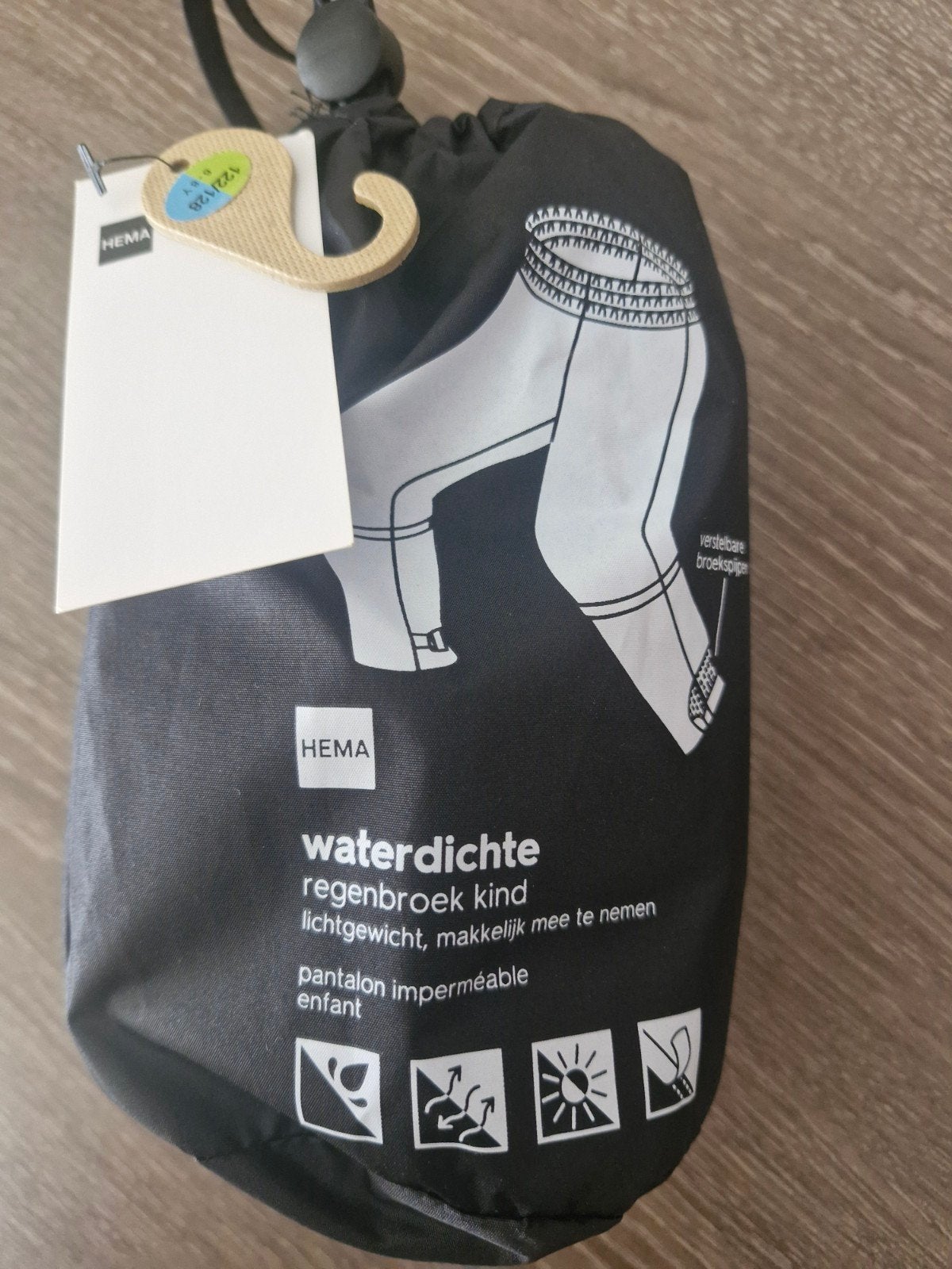 Nieuw: Hema waterdichte regenbroek kind - maat 122/128. Zwar, Ophalen of Verzenden, Nieuw, Hema, Jongen of Meisje