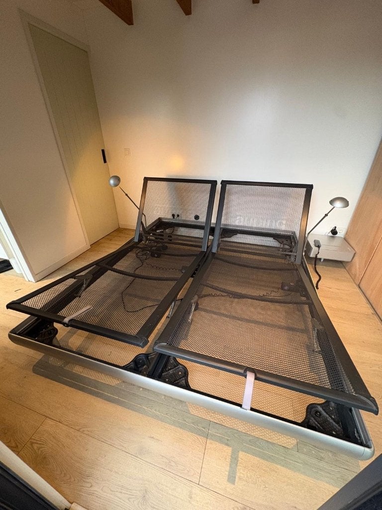 Auping Match 180x210 elektrisch verstelbaar + lampen, Huis en Inrichting, Ophalen, 210 cm, Tweepersoons, 180 cm