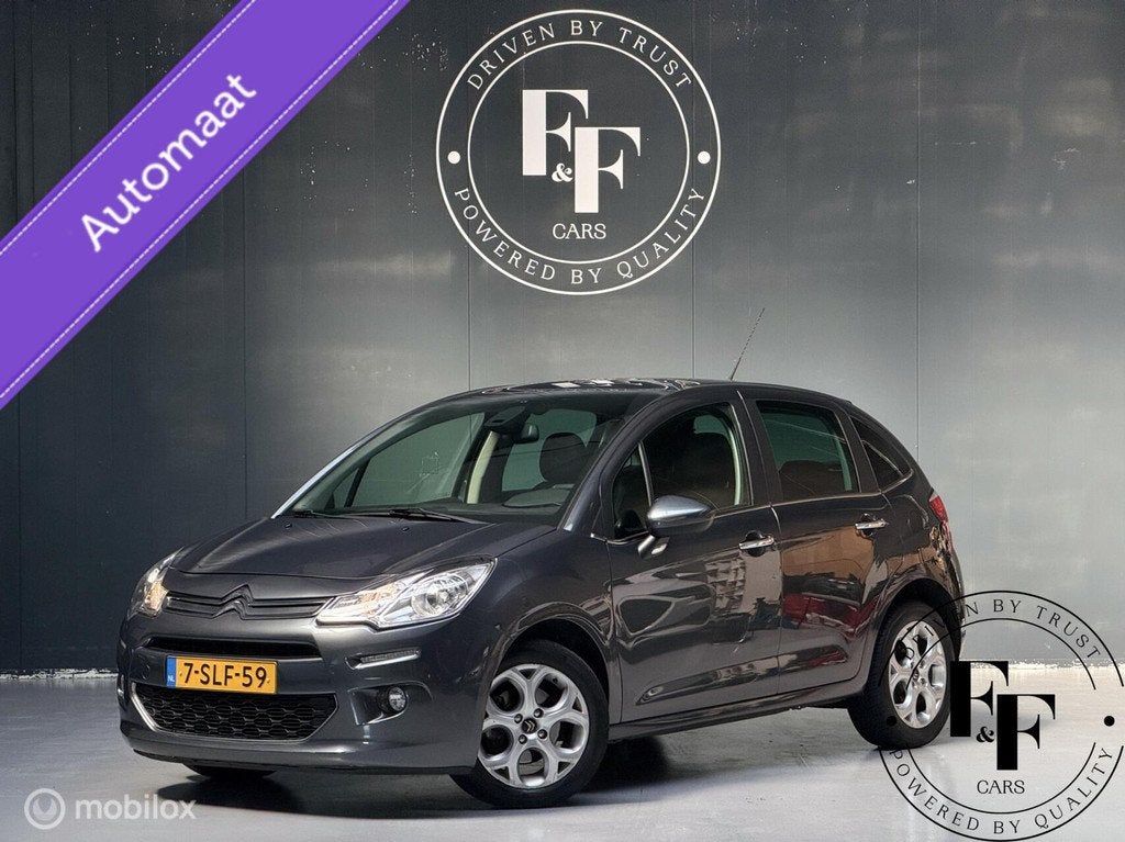 Citroën C3 1.6 VTi Exclusive |Automaat|CarPlay|Leder|Stoelv, Auto's, Citroën, Euro 5, Gebruikt, Zwart, 4 cilinders