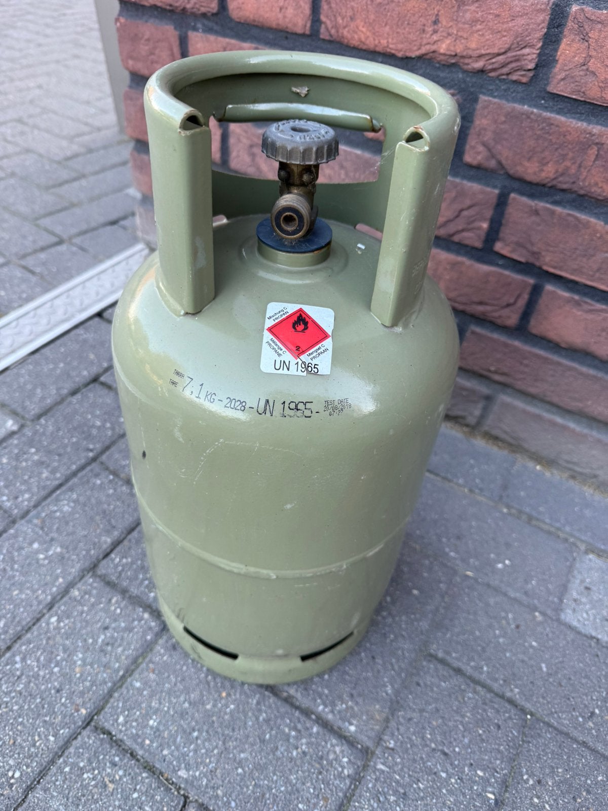 Gasfles leeg gekeurd tot 2028, Caravans en Kamperen, Kampeeraccessoires, Ophalen, Zo goed als nieuw