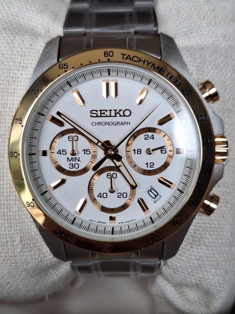 Seiko Chronograaf Herenhorloge - Nieuw in Doos, Ophalen of Verzenden