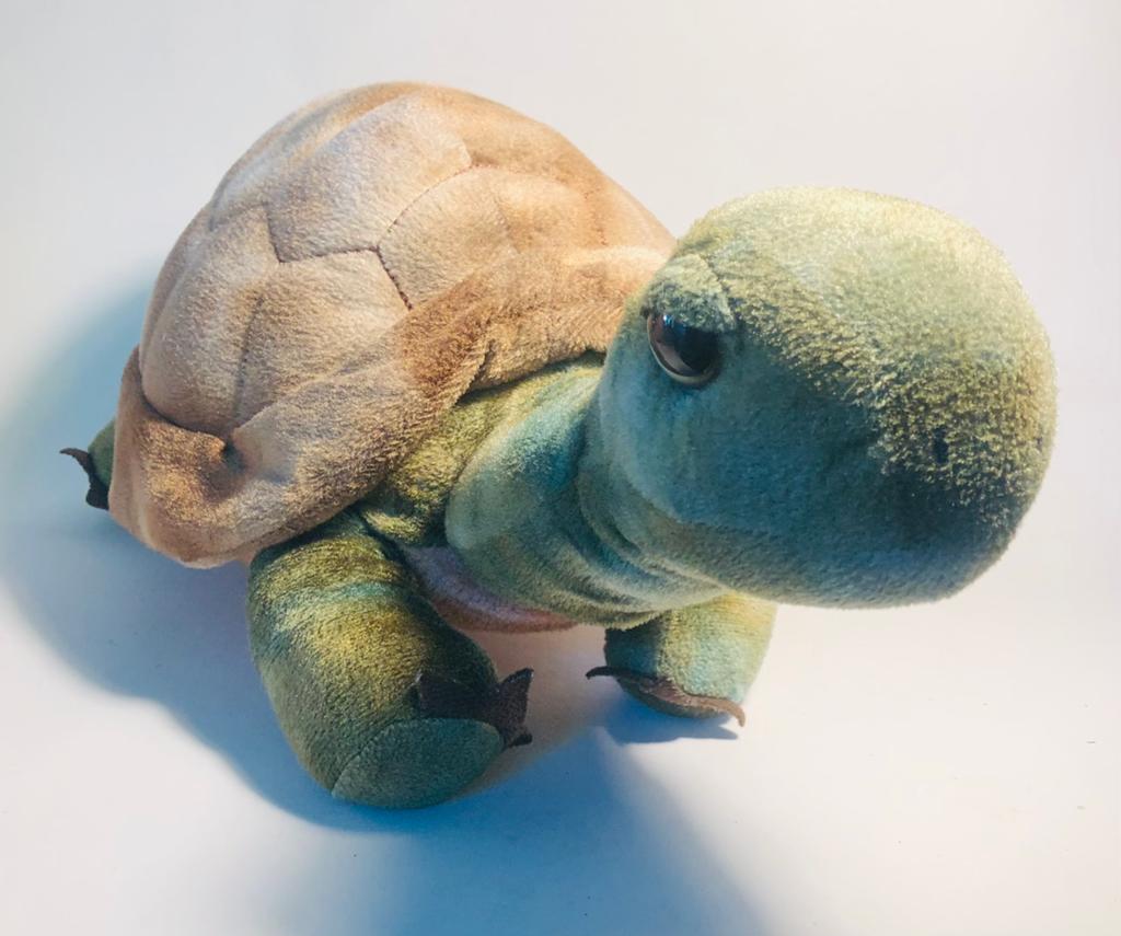 Knuffel in de vorm van schildpad, pluche schildpad, Ophalen of Verzenden, Zo goed als nieuw, Overige typen