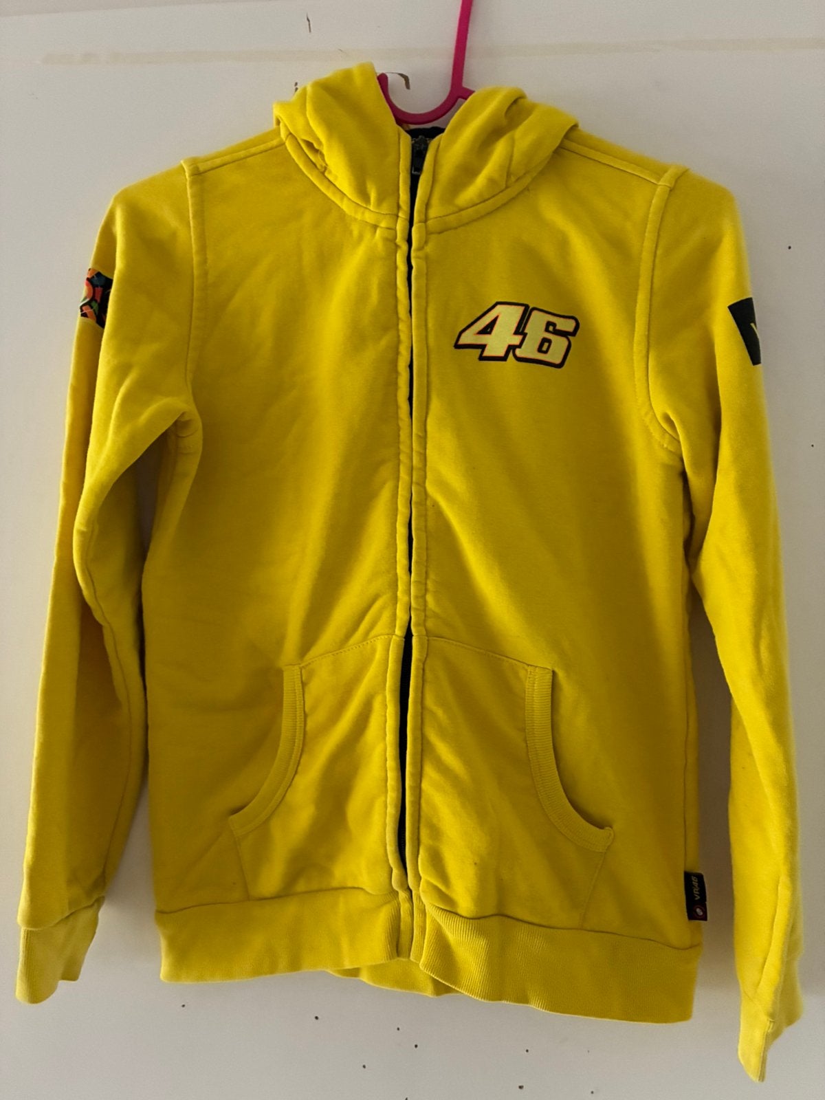 Valentino Rossi VR46 hoodie geel – maat 10/11, Ophalen of Verzenden, Gebruikt, Jongen of Meisje, Trui of Vest