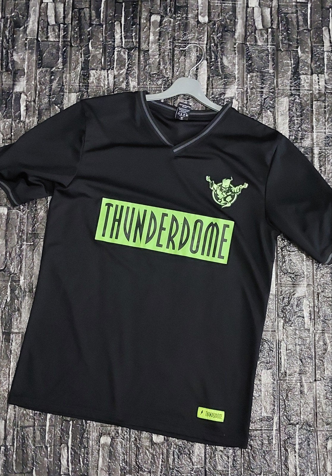 Thunderdome soccershirt maat M  high voltage collectie, Maat 48/50 (M), Thunderdome, Zwart, Ophalen of Verzenden