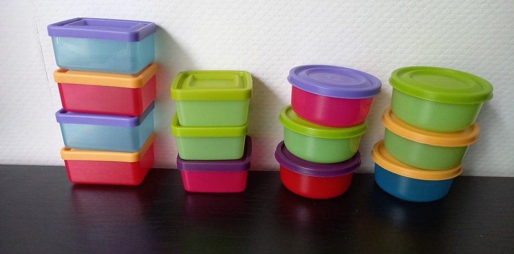 13 bakjes, ideaal voor babyvoeding of na een bariatrische, Ophalen of Verzenden, Zo goed als nieuw, BPA-vrij, Bewaarbakje