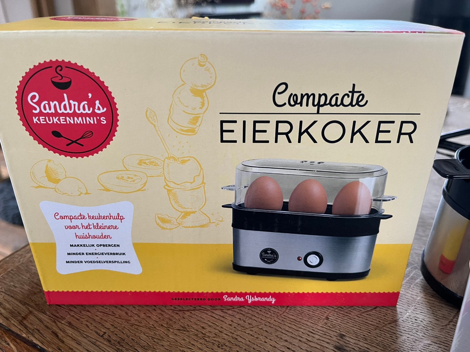 Compacte eierkoker Sandra’s keukenmini’s, Witgoed en Apparatuur, Ophalen of Verzenden, Nieuw