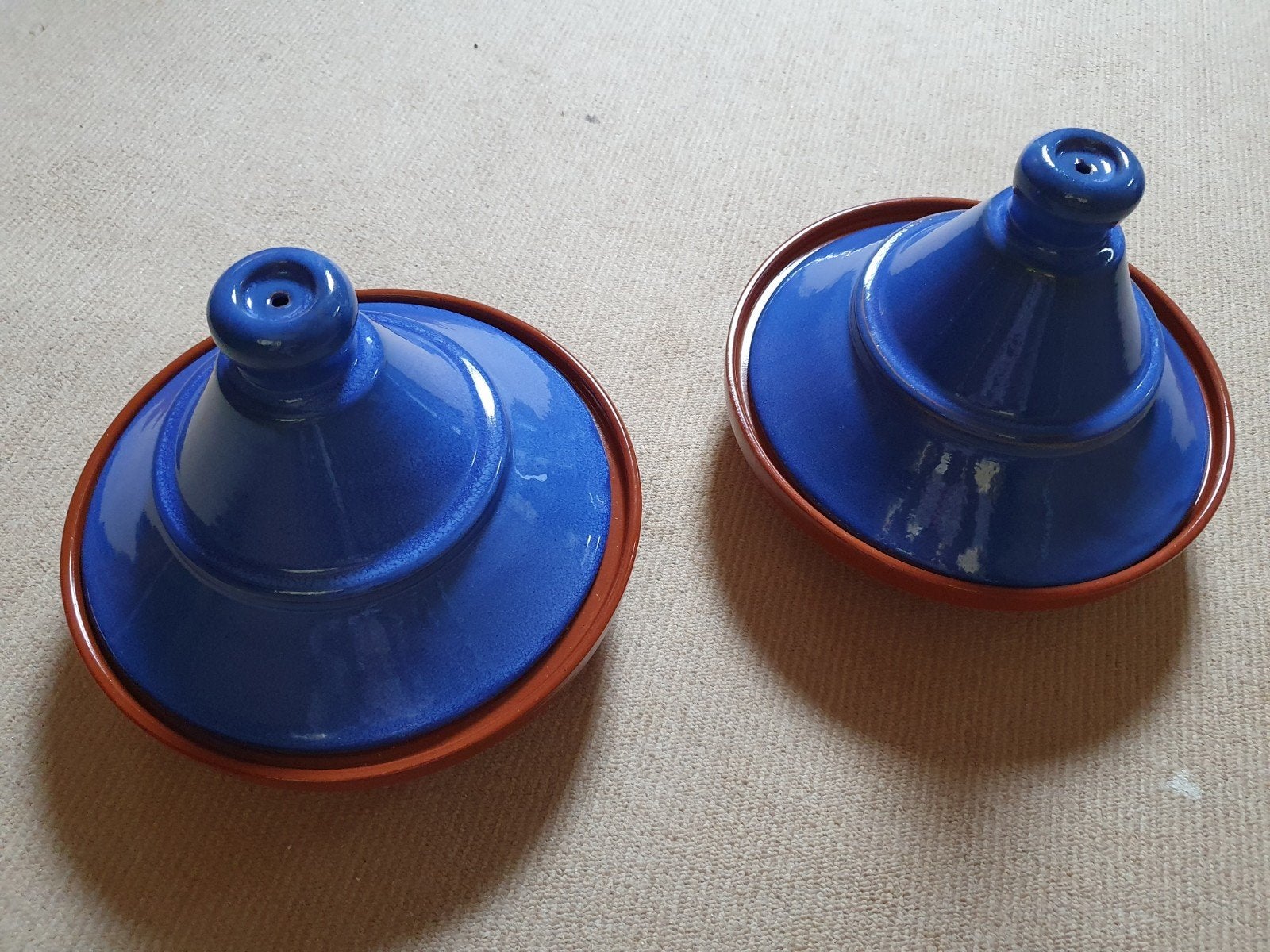 Set van 2 Tajines, Ophalen, Met deksel, Tajine, Zo goed als nieuw