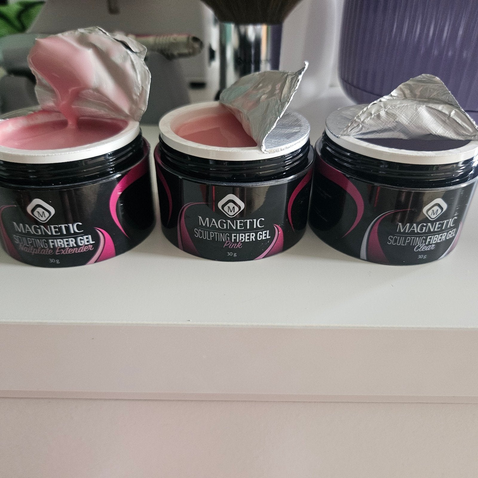 Fiber Gel magnetic en sjabloon styletto, Ophalen of Verzenden, Zo goed als nieuw, Overige typen