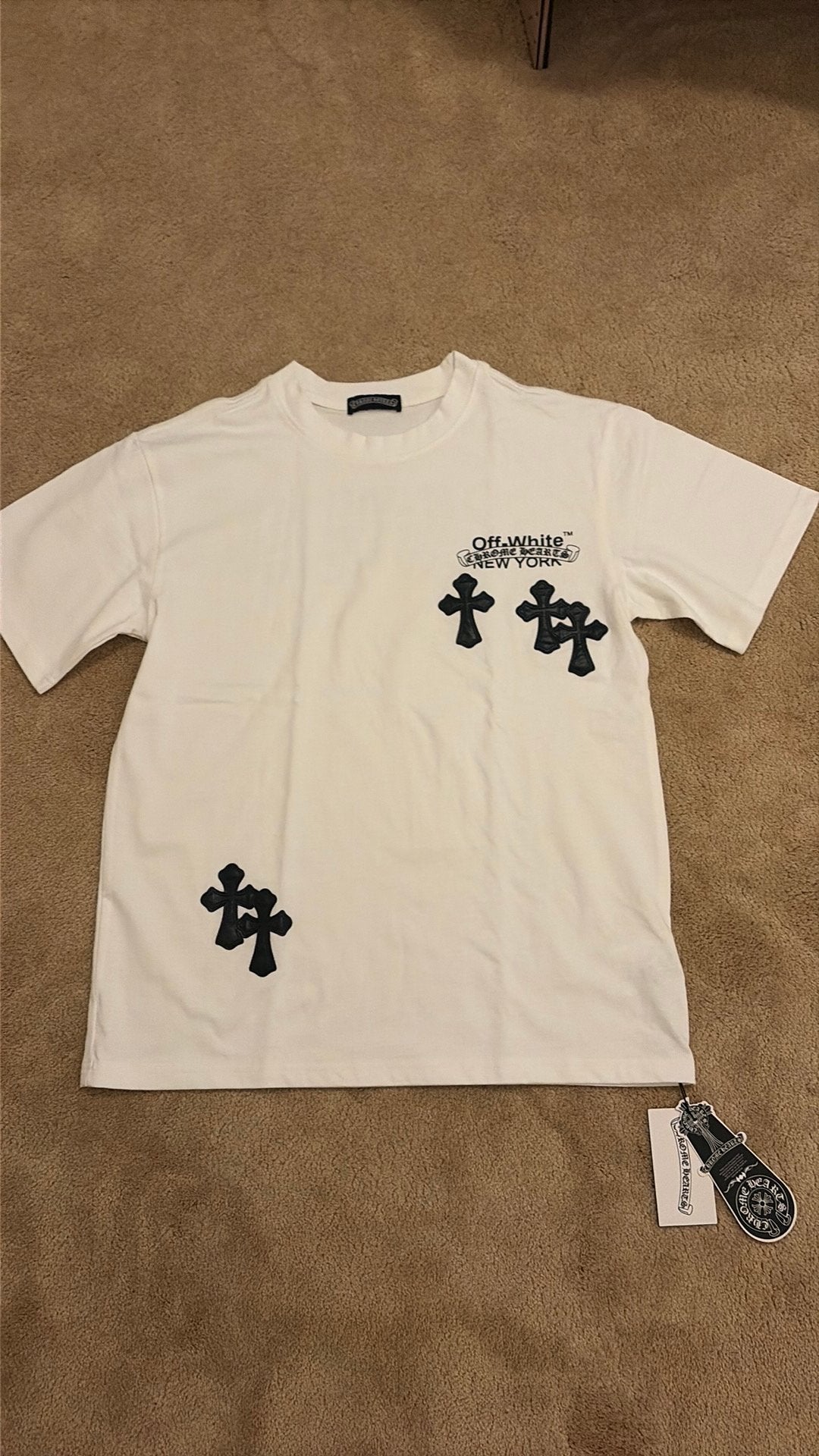 Off white x Chrome Hearts t shirt, Ophalen of Verzenden, Nieuw, Maat 46 (S) of kleiner, Wit