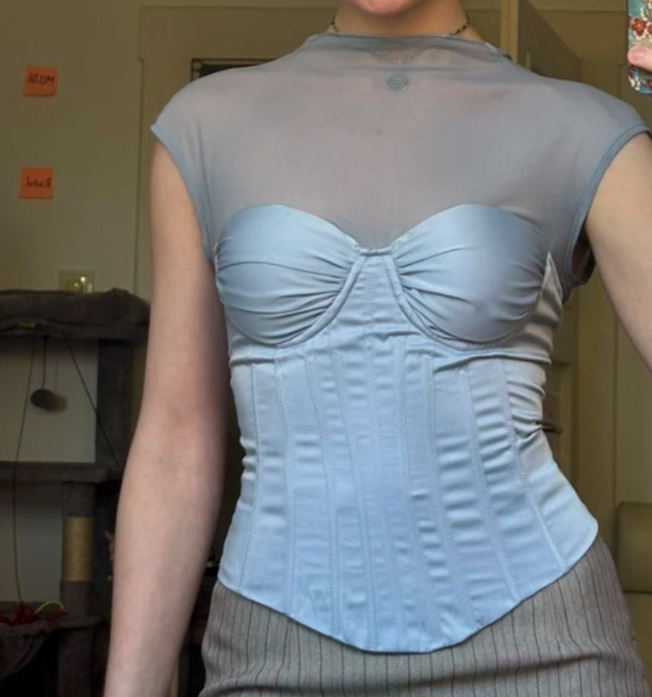 Mesh top corset, Zwart, Nieuw, Ophalen of Verzenden, Fitness of Aerobics