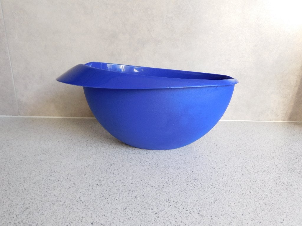 Tupperware Quickmix Mixerkom Blauw - 27x13x5 cm, Ophalen of Verzenden, Zo goed als nieuw, Blauw, Bak of Kom