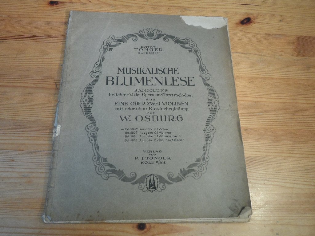 W. Osburg - musikalische blumenlese, Gebruikt, Klassiek, Ophalen of Verzenden, Viool of Altviool