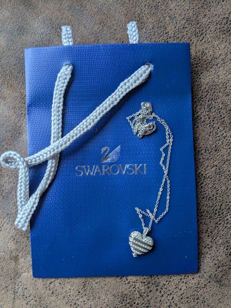 Swarovski ketting, Met kristal, Gebruikt, Verzenden, Zilver