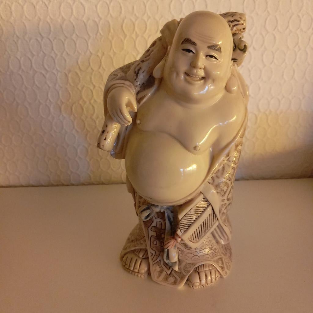 Lachende Boeddha  Hotei of Budai uit China 20cm hoog, Ophalen of Verzenden