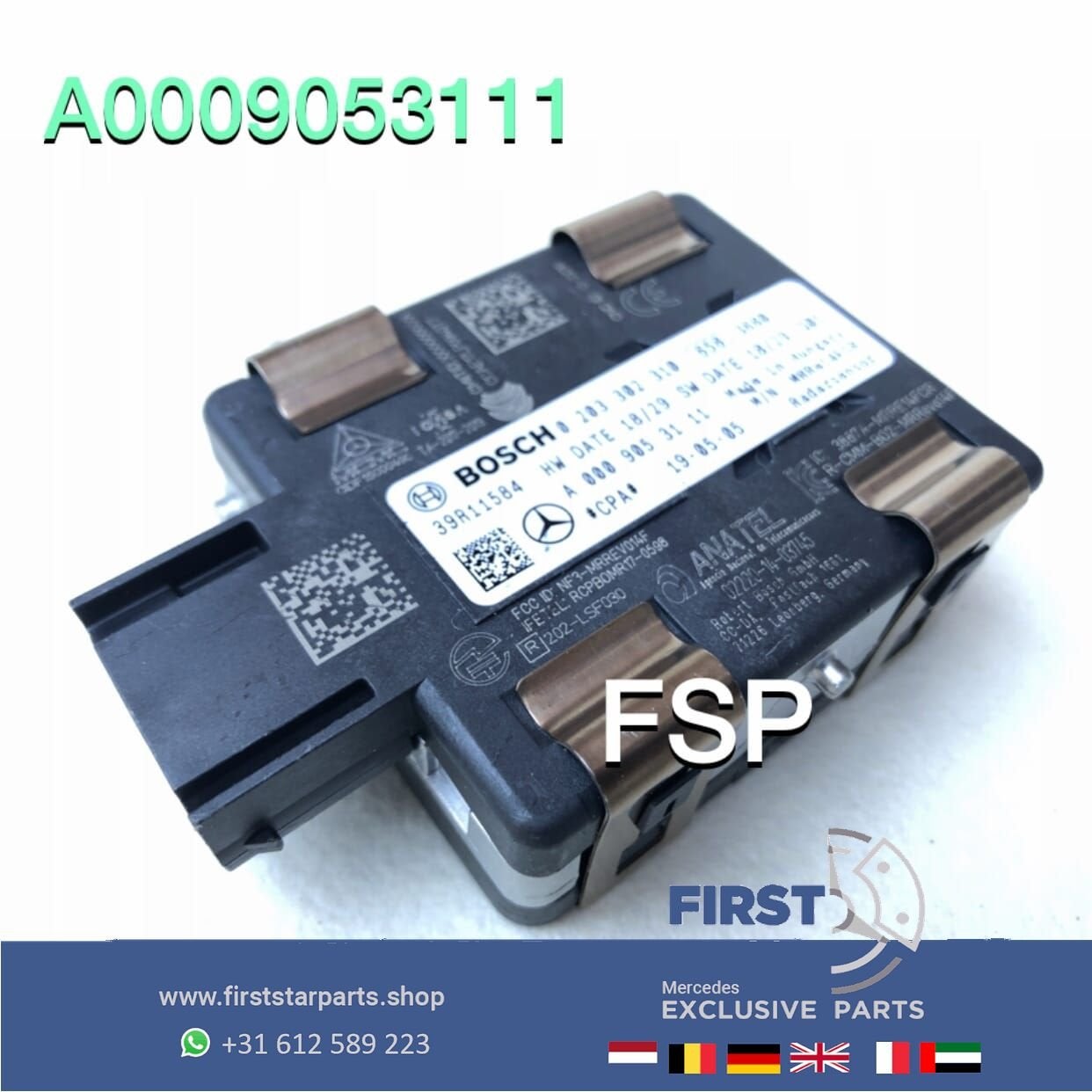 W205 distronic radar sensor A0009053111 Mercedes C klasse af