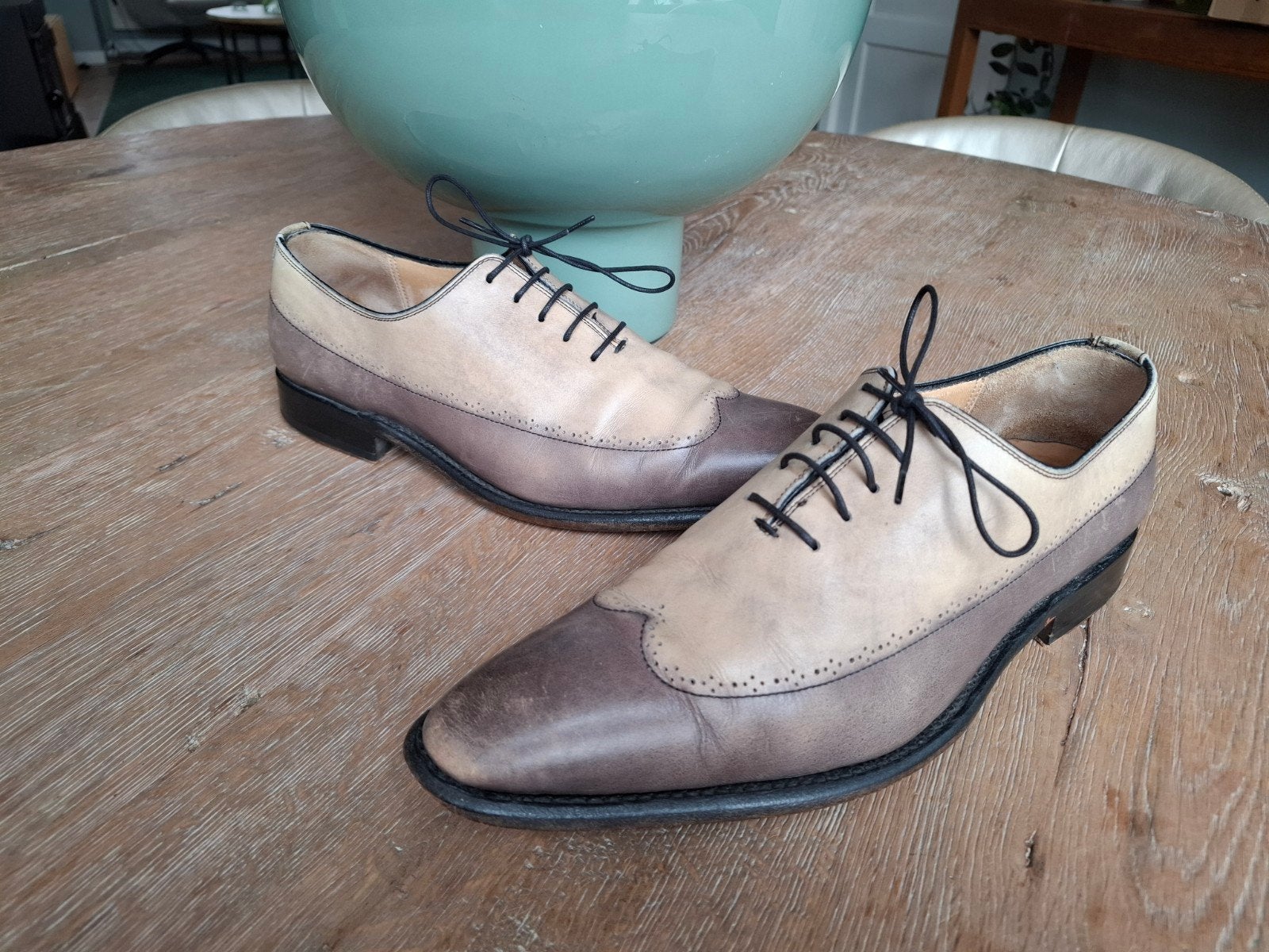 handgemaakte cordwainer herenschoenen maat 41, Bruin, Cordwainer, Ophalen of Verzenden, Zo goed als nieuw