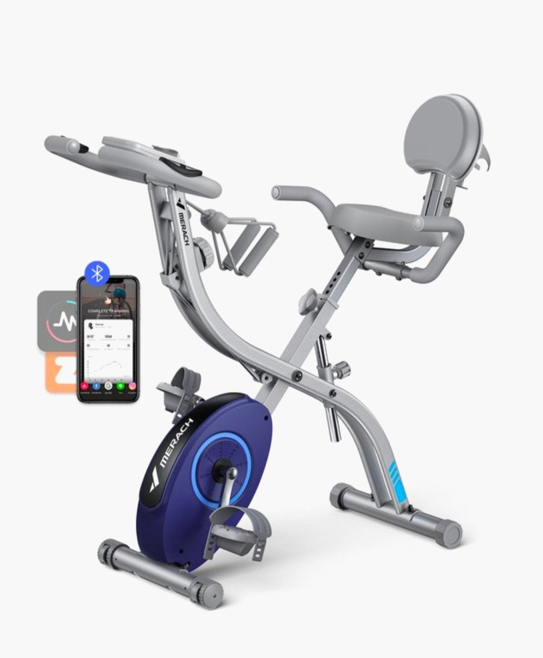 MERACH Opvouwbare Fitnessfiets  Bluetooth en een Micyox 2- 1, Ophalen, Nieuw, Crosstrainer