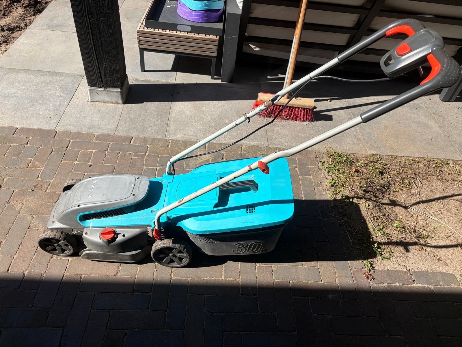Gardena Elektrische Grasmaaier, Tuin en Terras, Ophalen, Cirkelmaaier, Gebruikt, Elektrische grasmaaier