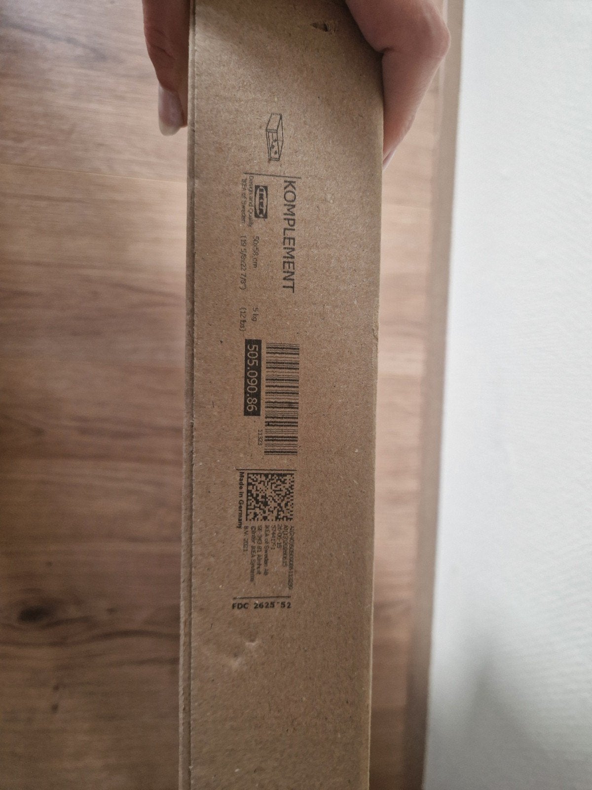 IKEA KOMPLEMENT Lade met glazen front, grijsbeige, Ophalen, Nieuw