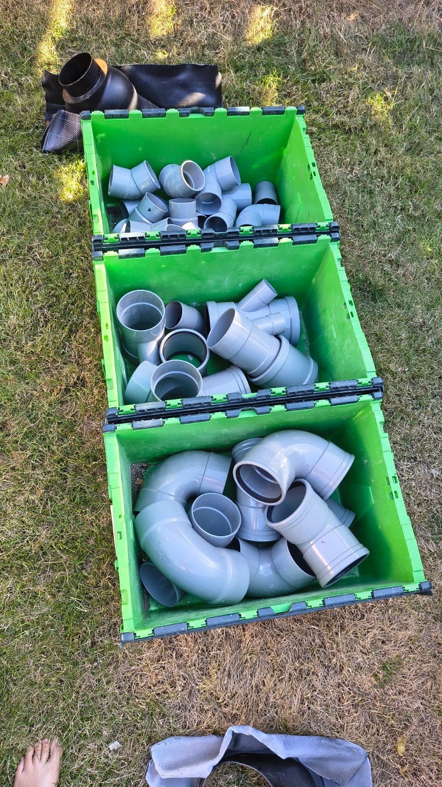 Henco koppelingen, PVC buizen, radiator knoppen, daktoevoer, Afvoer, Pvc, Nieuw, Ophalen of Verzenden
