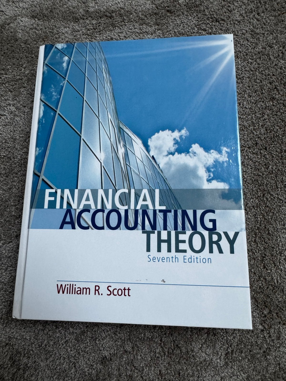 Financial Accounting Theory - William R. Scott (7e), Ophalen of Verzenden, Gamma, Zo goed als nieuw, HBO