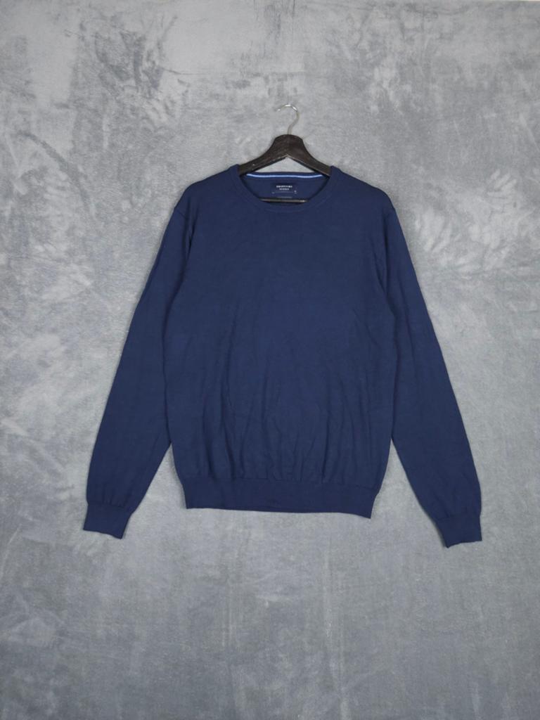 Profuomo Trui L Merino Wol Blauw Xander Ruben Sweater., Kleding | Heren, Truien en Vesten, Maat 52/54 (L), Blauw, ., Ophalen of Verzenden