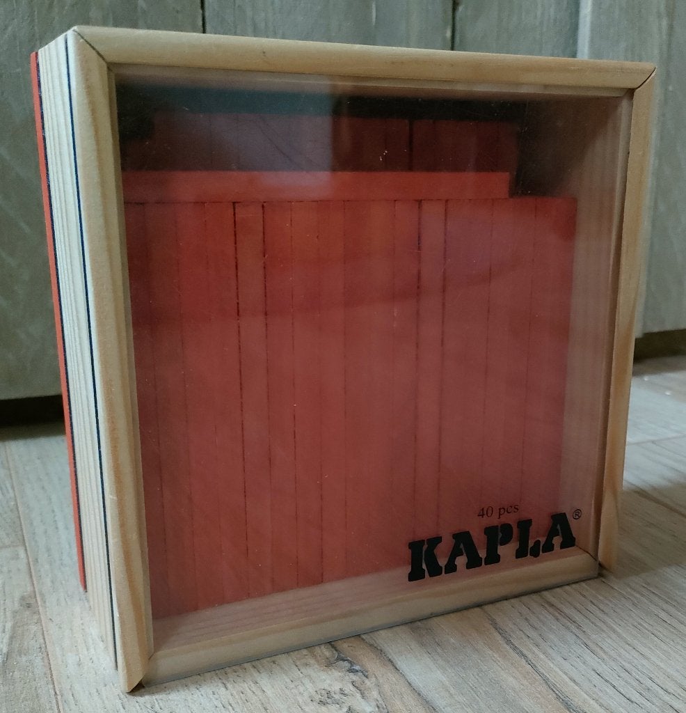 KAPLA 40 stuks, oranje, in originele houten kist, Ophalen of Verzenden, Zo goed als nieuw, Overige typen
