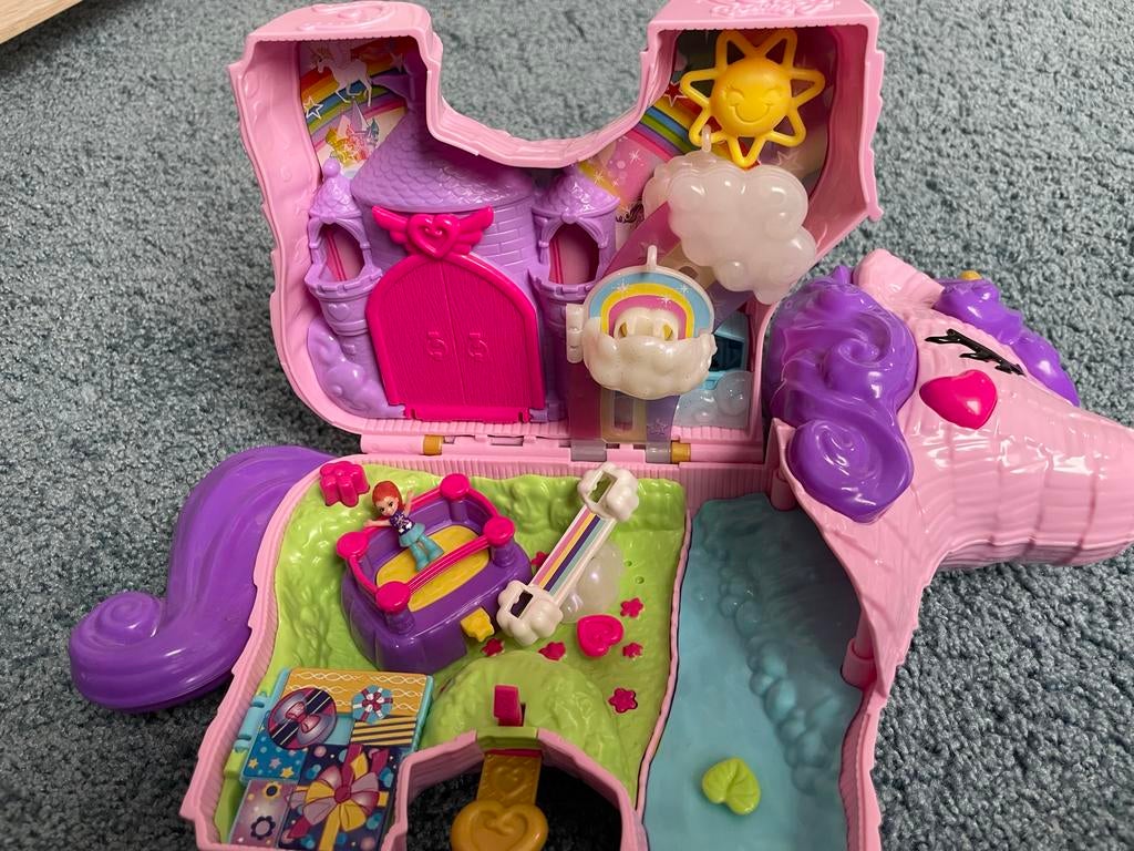 Polly Pocket Eenhoorn Speelset - Compact & Draagbaar, Ophalen of Verzenden, Zo goed als nieuw