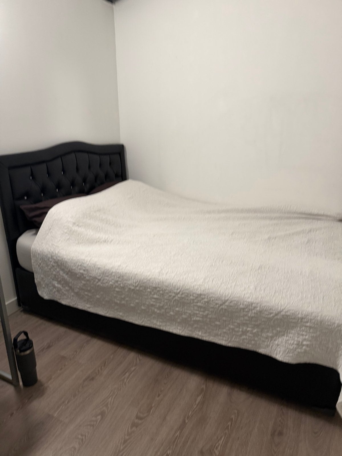 Bed 140 cm met opbergruimte, Ophalen, Zwart, 140 cm, Zo goed als nieuw