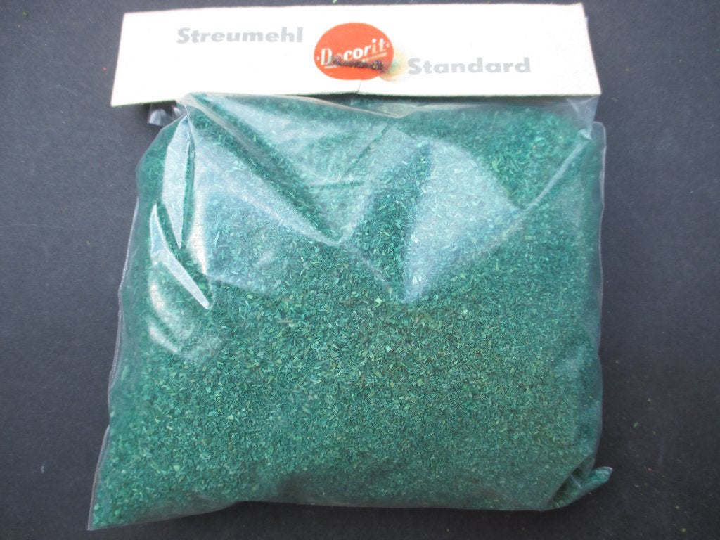 Fijn strooimateriaal / gras/bladeren Decorit donkergroen 75g, Overige merken, Wisselstroom, Brug, Tunnel of Gebouw, Nieuw