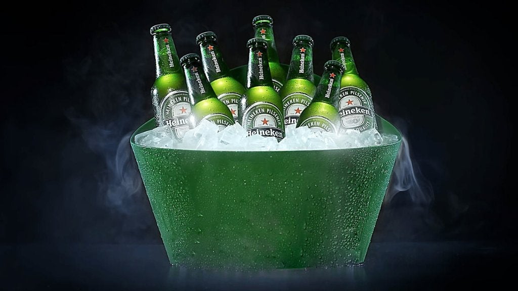 Heineken STAR BOTTLE ICE BUCKET met ingebouwde bieropener, Ophalen of Verzenden, Nieuw, Overige typen, Heineken