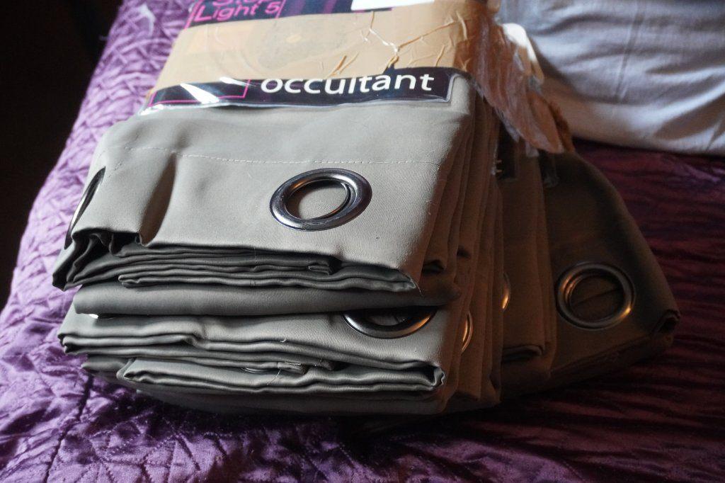 Mooie (over-) gordijnen, niet lichtdoorlatend, taupe, Ophalen, 100 tot 150 cm, Bruin, 200 cm of meer