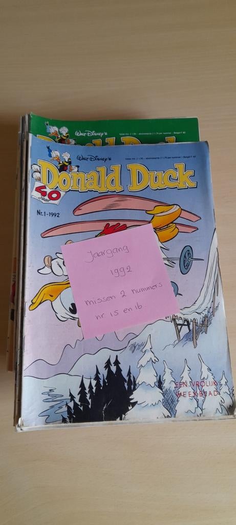 Donald Duck, jaargang 1992, missen twee nummers,15 en 16, Ophalen of Verzenden, Gelezen, Overige typen