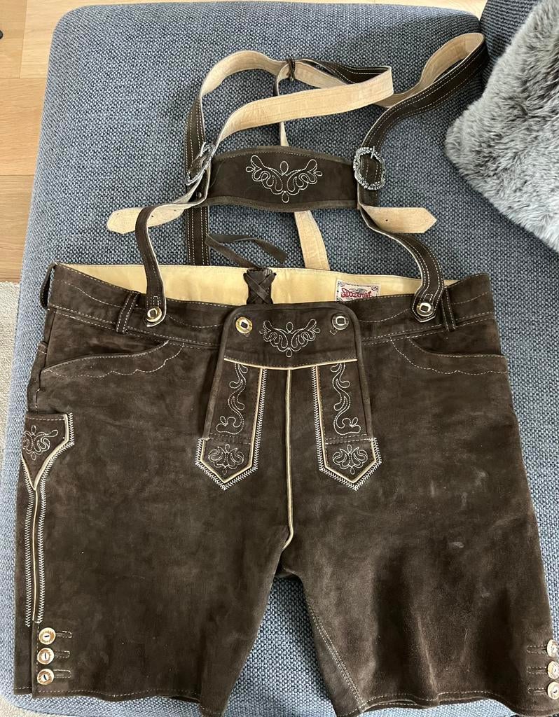 Lederhose maat 60 Stockerpoint in perfecte staat, Kleding | Heren, Carnavalskleding en Feestkleding, Zo goed als nieuw, Kleding