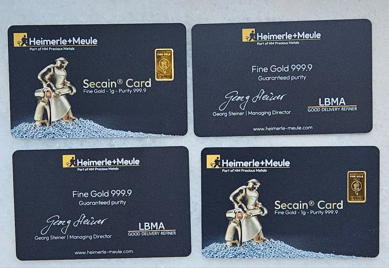 1 gram secain card heimerle meule, Ophalen of Verzenden, Goud