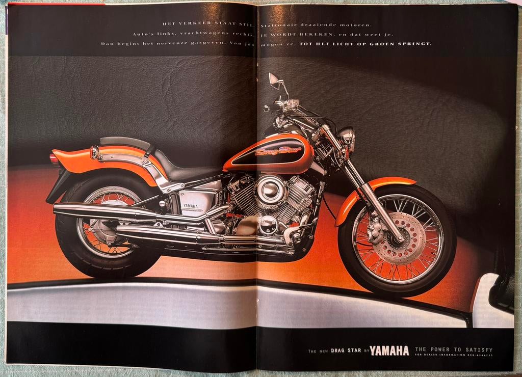 Poster 1996 Yamaha XVS650 Drag Star, Verzenden, Zo goed als nieuw, Motoren