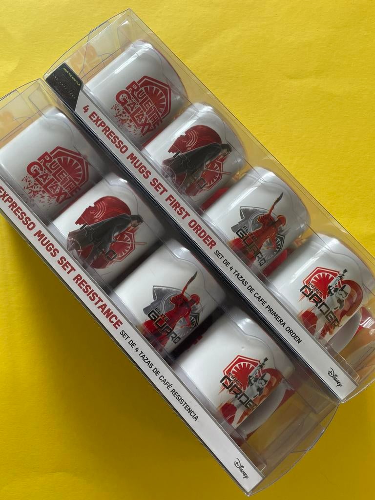 Disney Star Wars First Order Espresso mokjes set 2x 4 stuks, Ophalen of Verzenden, Nieuw, Gebruiksvoorwerp