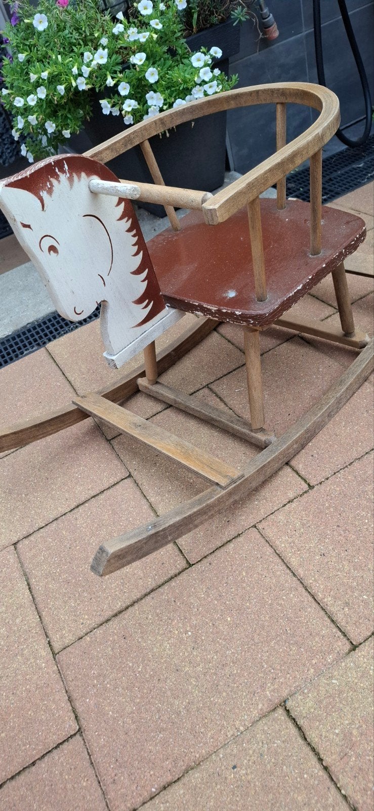 Antiek Hobbelpaard - Vintage Houten Speelgoed, Antiek en Kunst, Ophalen of Verzenden