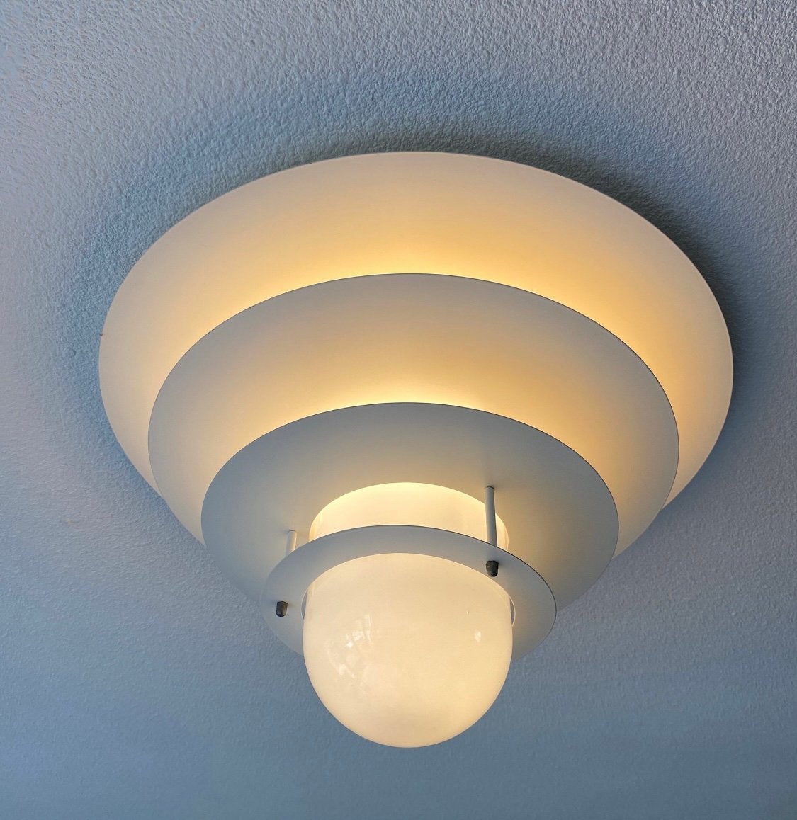 Vintage Raak plafondlamp 70’s, Vintage, Raak Amsterdam, Zo goed als nieuw, Wit