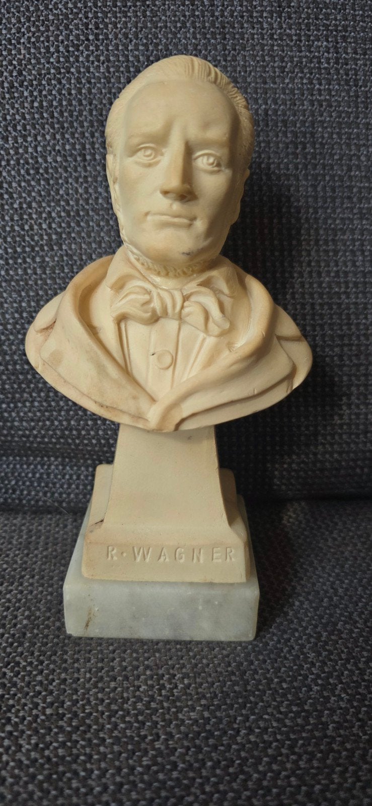 Richard Wagner buste 21 cm – gemerkt – marmeren voet – vinta, Antiek en Kunst, Ophalen