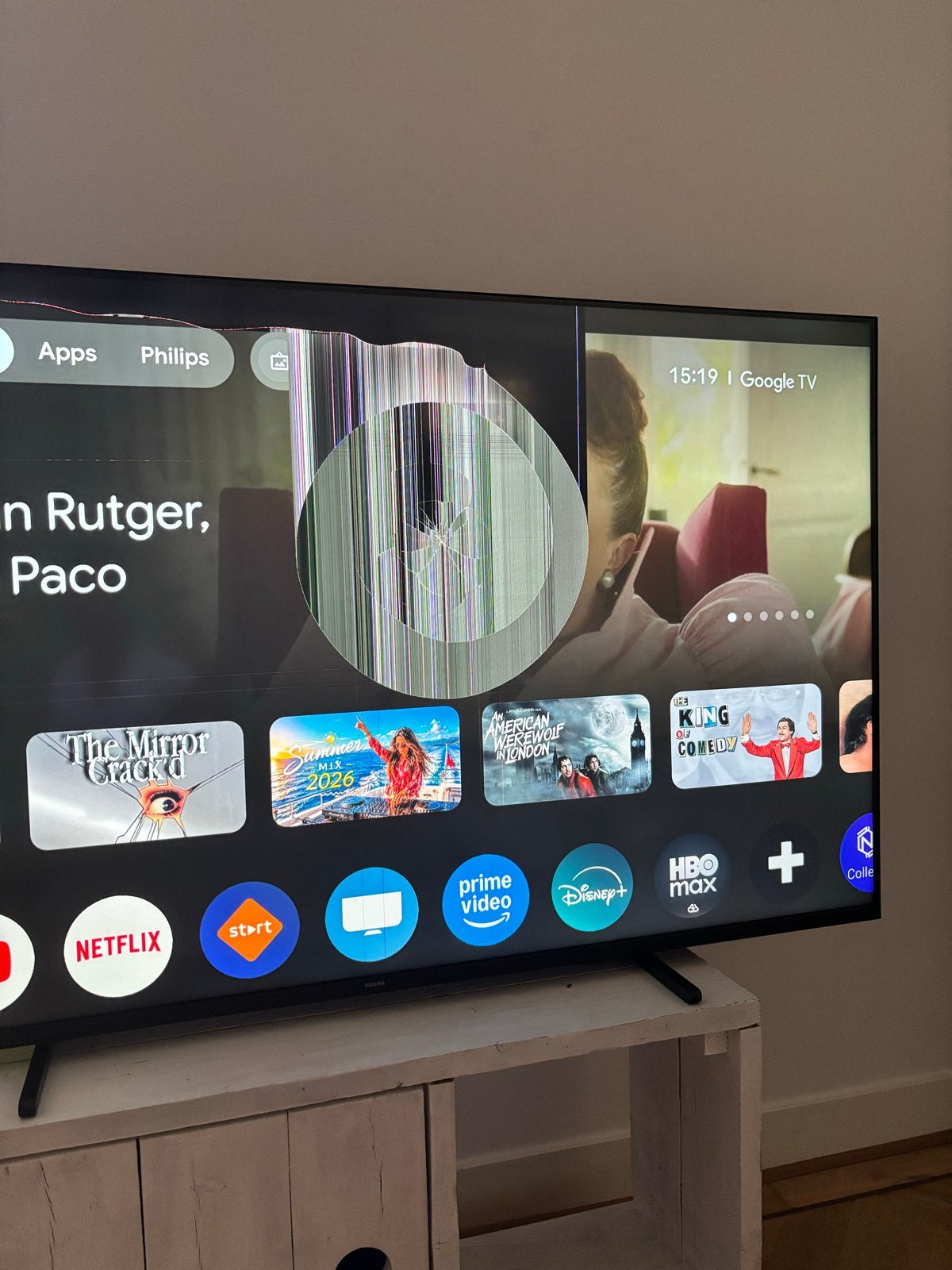 Philips 65PUS7406/12 4K UHD Smart TV 6 mnd oud Scherm defect, Ophalen, Philips, 50 Hz, 100 cm of meer