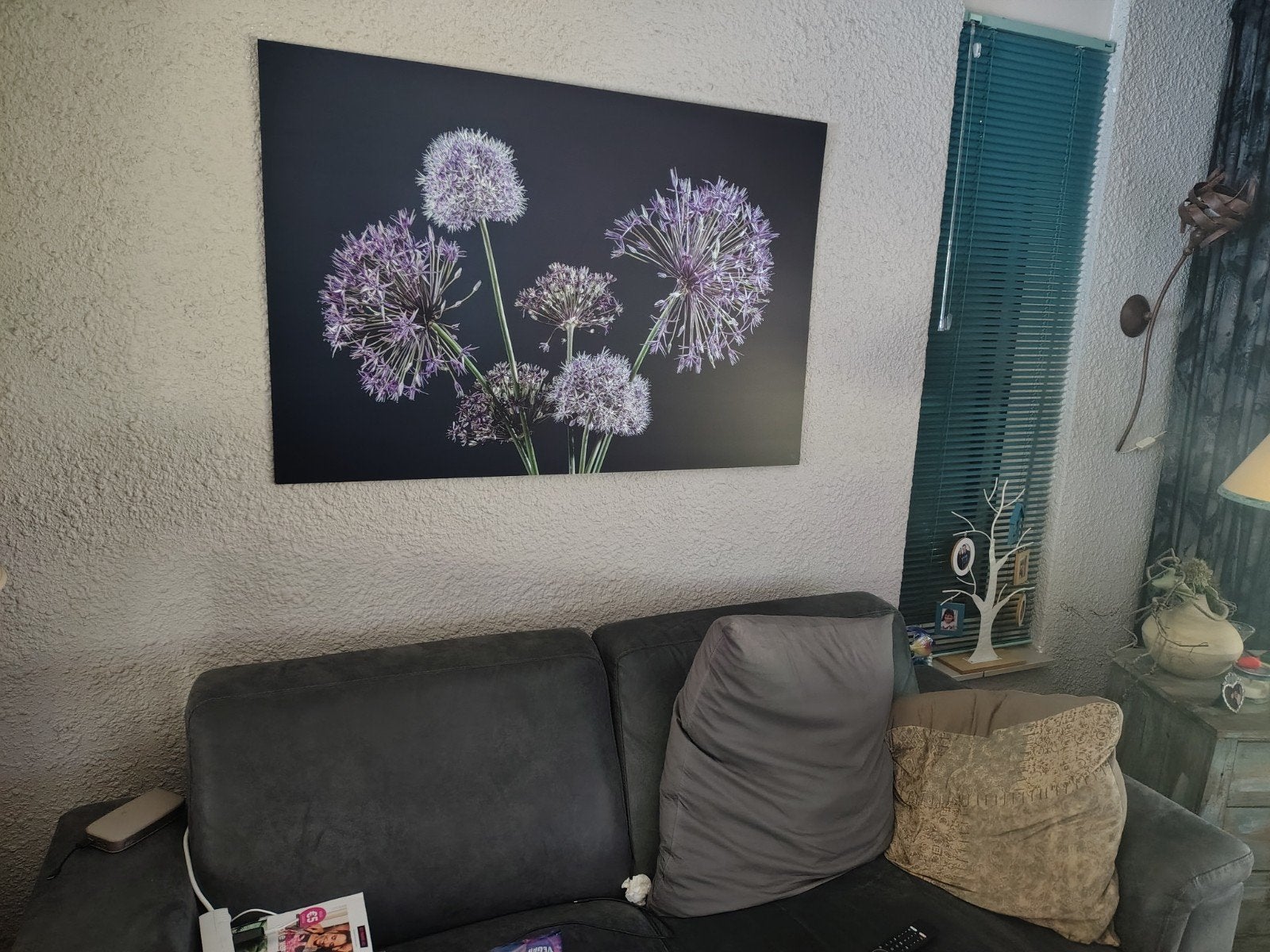Nieuw Schilderij Allium Bloemen 80x120 cm, Bloemen, Realistisch, Overige ondergronden, Ophalen of Verzenden