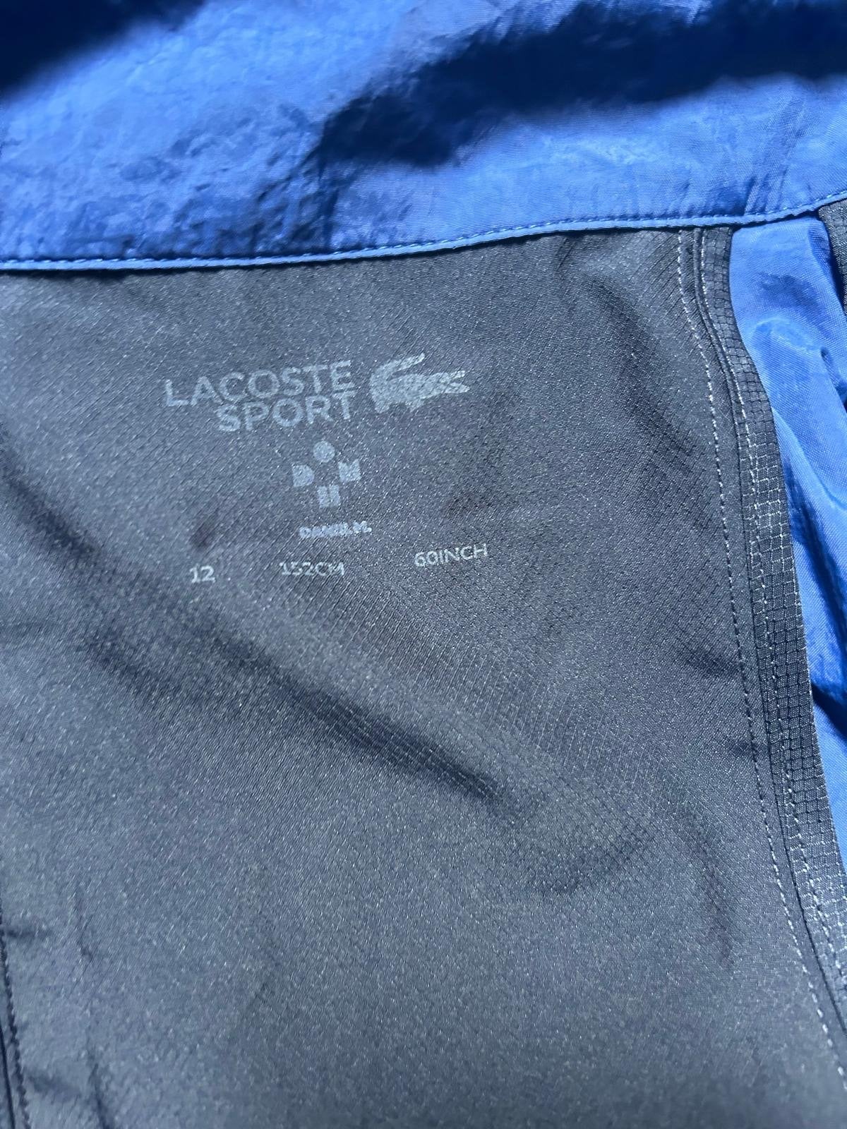 Lacoste Sport Windjack - Blauw, Maat 12 (152CM), Ophalen, Zo goed als nieuw, Overige maten, Blauw