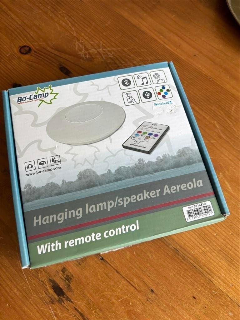 Bo-Camp Aerola Hanglamp/Speaker met Afstandsbediening, Caravans en Kamperen, Ophalen of Verzenden, Nieuw