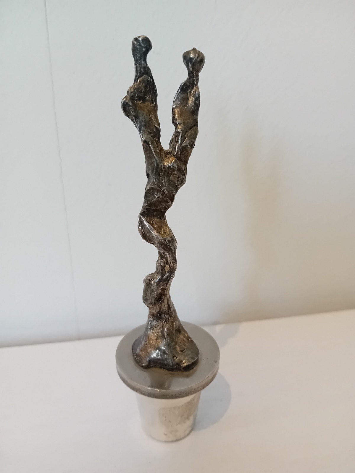 Corry Ammerlaan Wijnstop - Abstracte Mensfiguren, Minder dan 20 cm, Ophalen of Verzenden, Gemerkt, Abstract