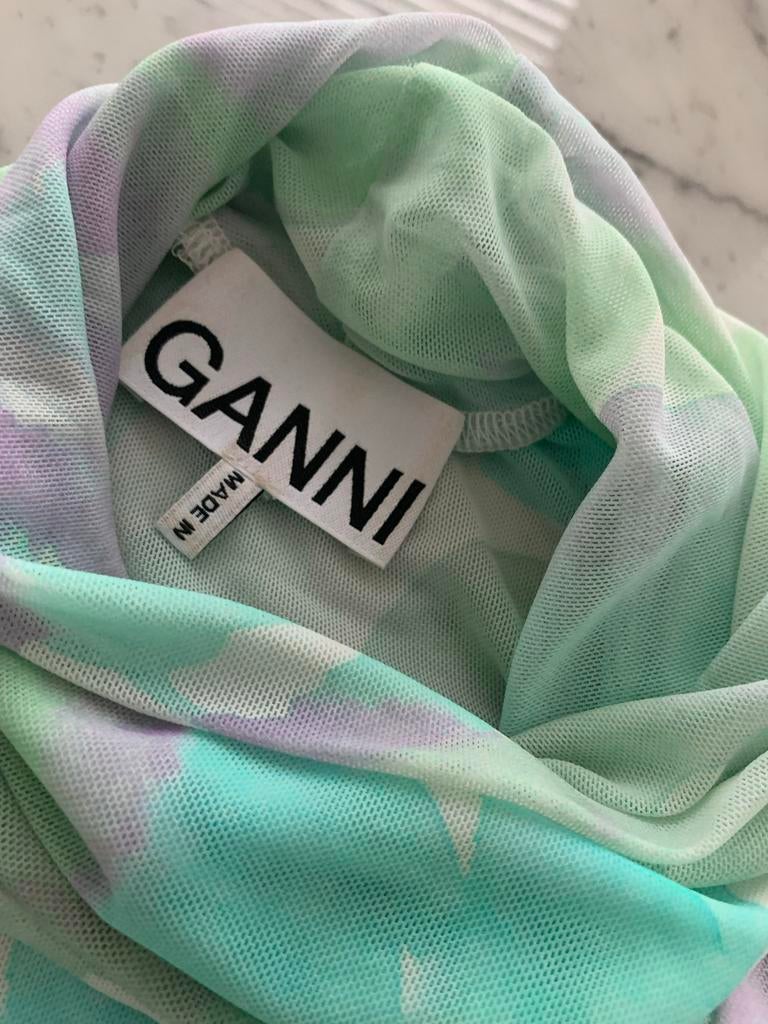 Ganni Top S, Verzenden, Zo goed als nieuw, Zwart, Zonder mouw