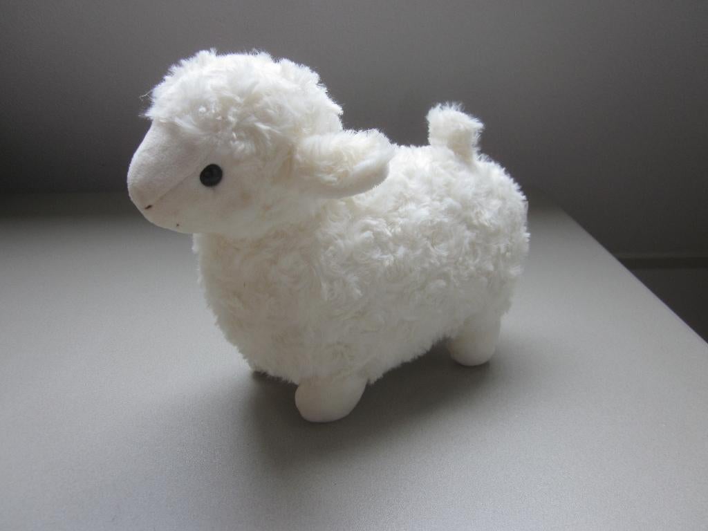 PIA International Soft Toys wit krullerig pluche schaap lam, Kinderen en Baby's, Speelgoed | Knuffels en Pluche, Nieuw, Overige typen