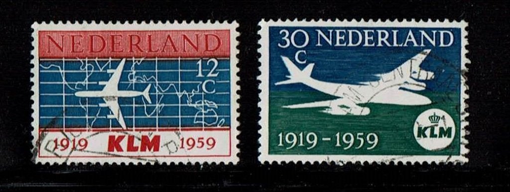 Nederland NVPH 729-730 gestempeld, Verzenden, Na 1940, Gestempeld
