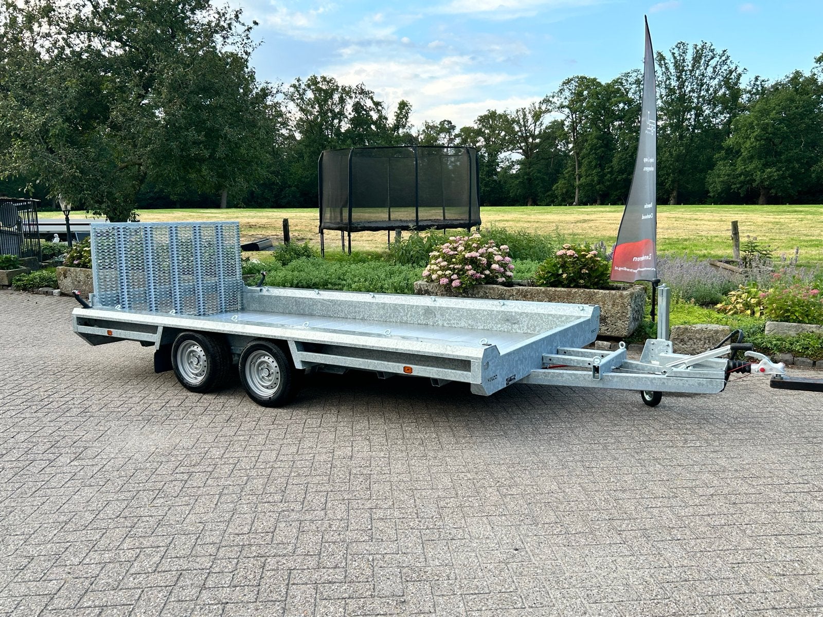 Hulco Terrax-2 3000 machinetransporter 394x180cm, Auto diversen, Aanhangers en Bagagewagens, Zo goed als nieuw, Ophalen